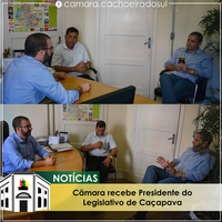 Câmara recebe Presidente do Legislativo de Caçapava.