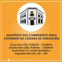 Manifesto dos caminheiros muda expediente na Câmara de Vereadores.