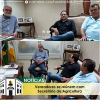 Vereadores se reúnem com Secretário da Agricultura.