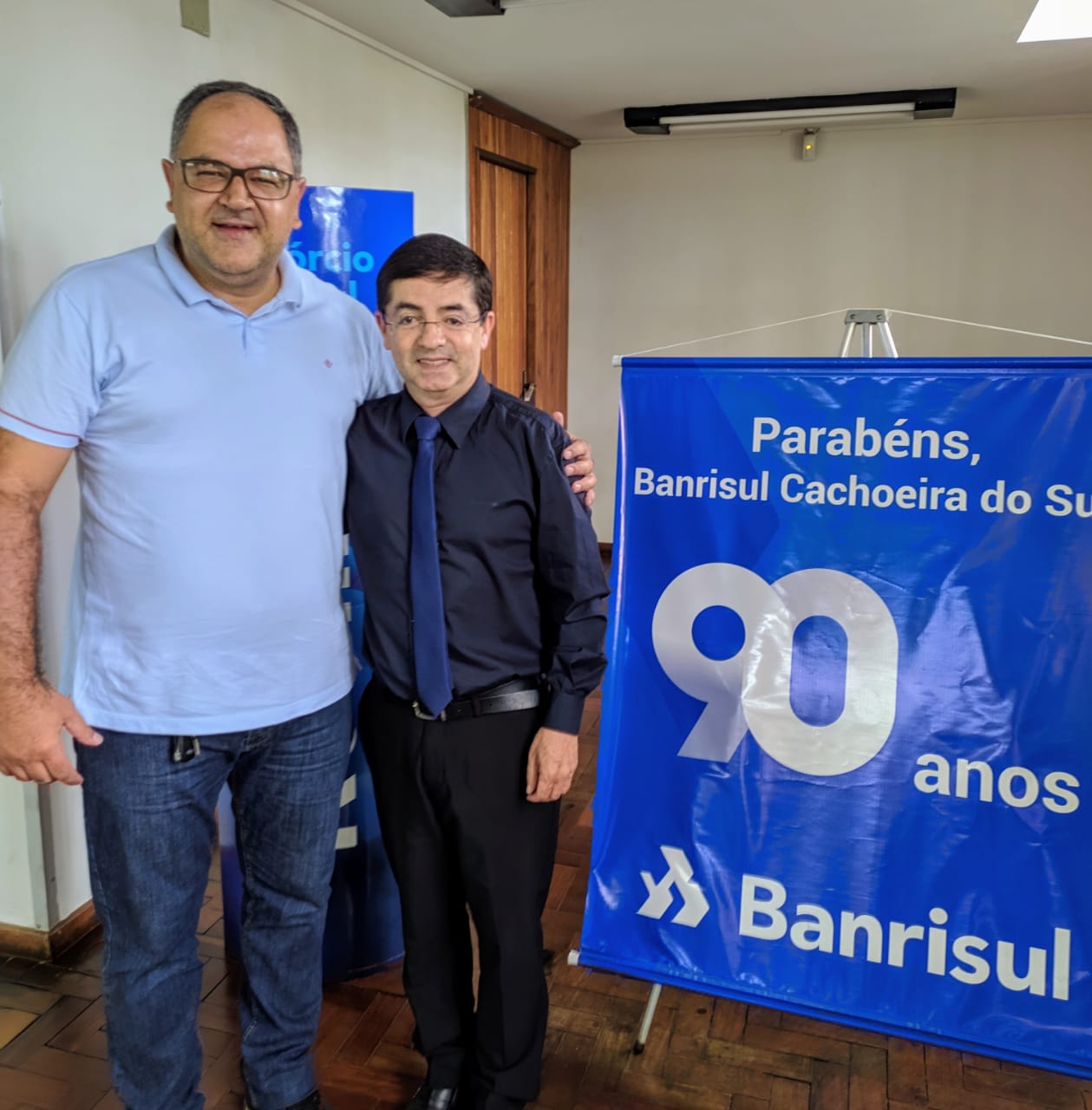 Presidente da Câmara visita novo gerente do Banrisul