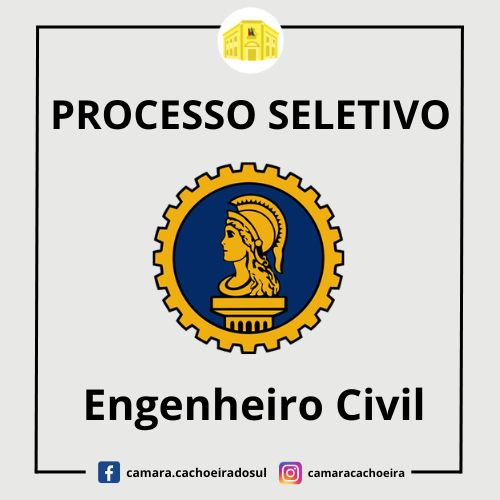 Câmara abre processo seletivo para contratar temporariamente engenheiro civil