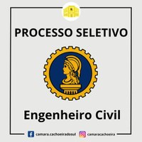 Câmara abre processo seletivo para contratar temporariamente engenheiro civil