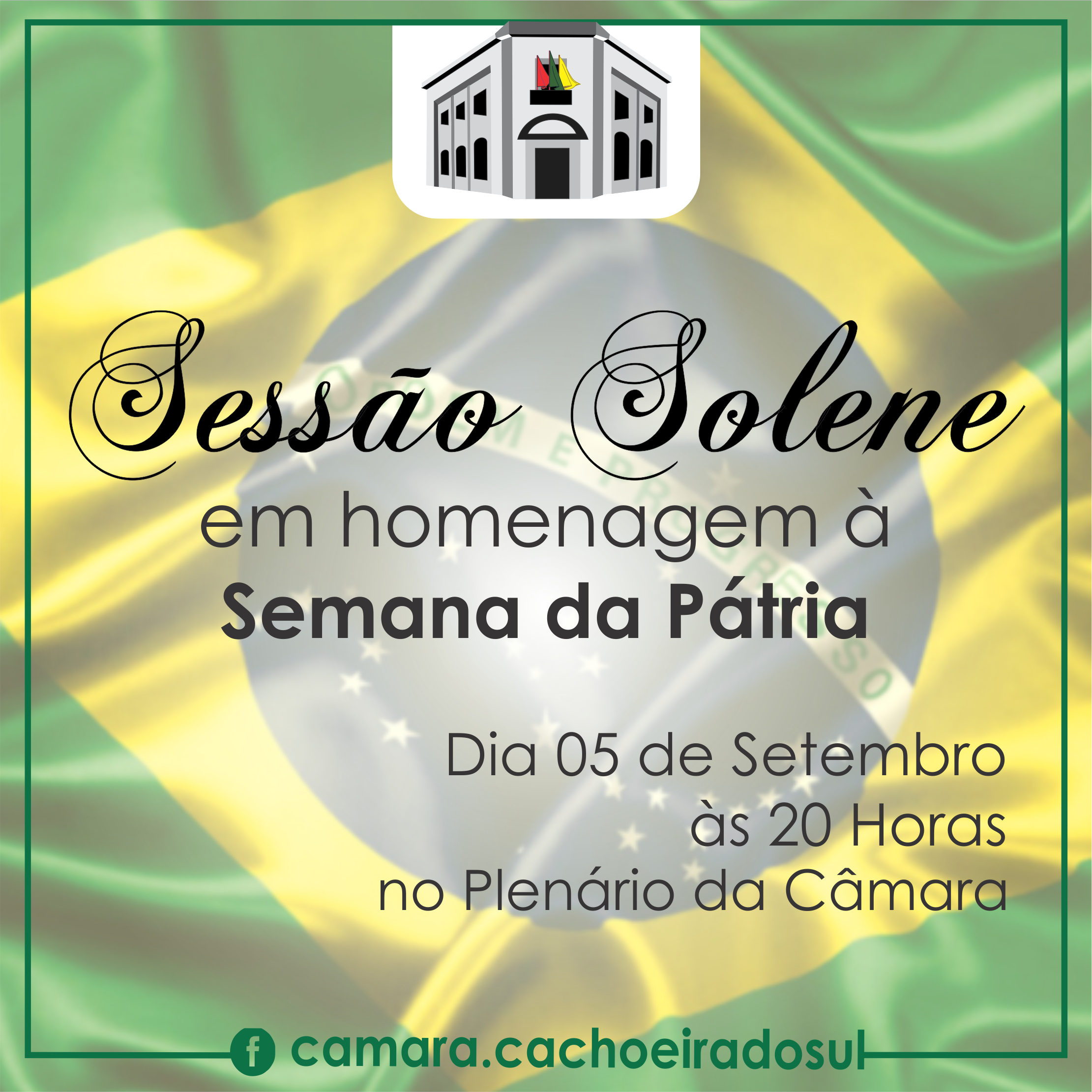 Amanhã tem sessão solene em homenagem à Pátria