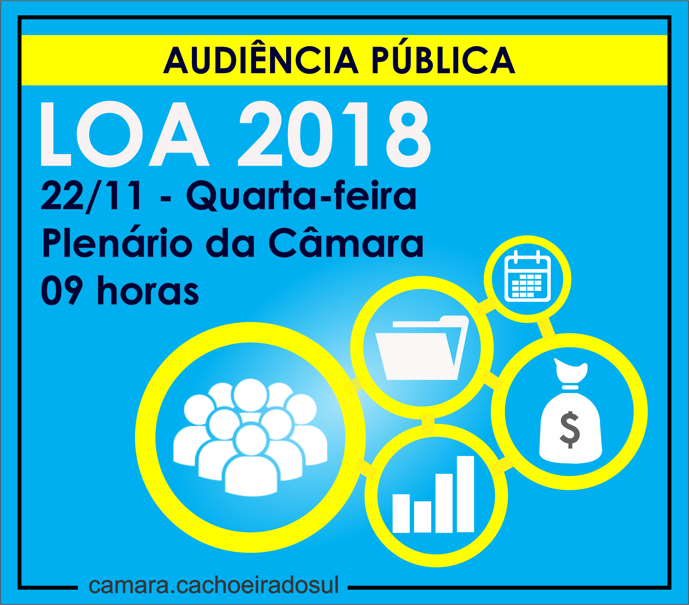 Audiência pública para debater a LOA 2018 será amanhã.