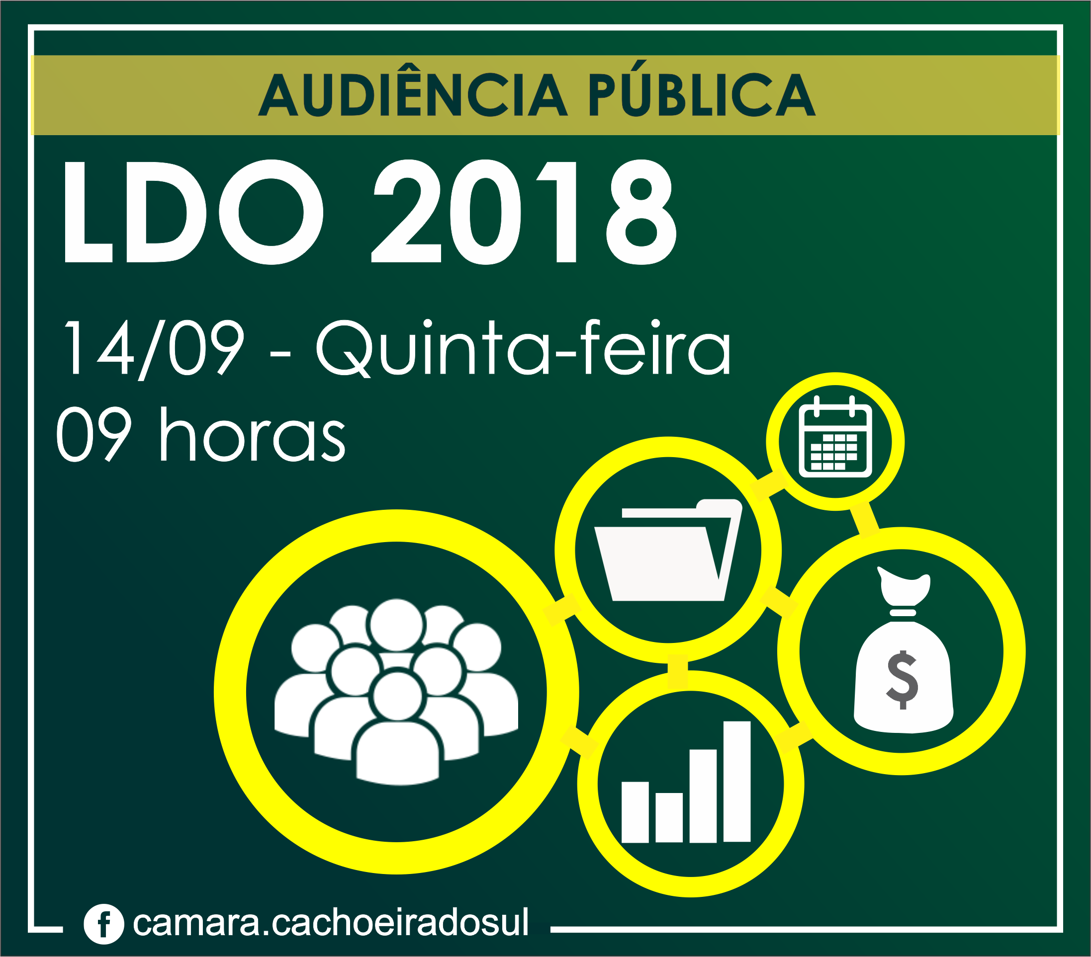 Audiência pública sobre LDO 2018 será nesta quinta