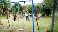 Praça do Bairro Medianeira passou por reforma e também foi cercada.