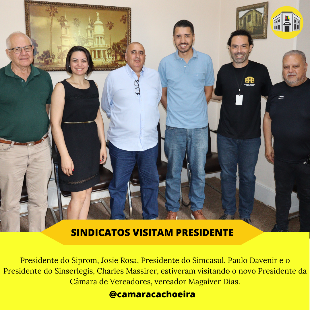 Sindicatos visitam presidente da Câmara