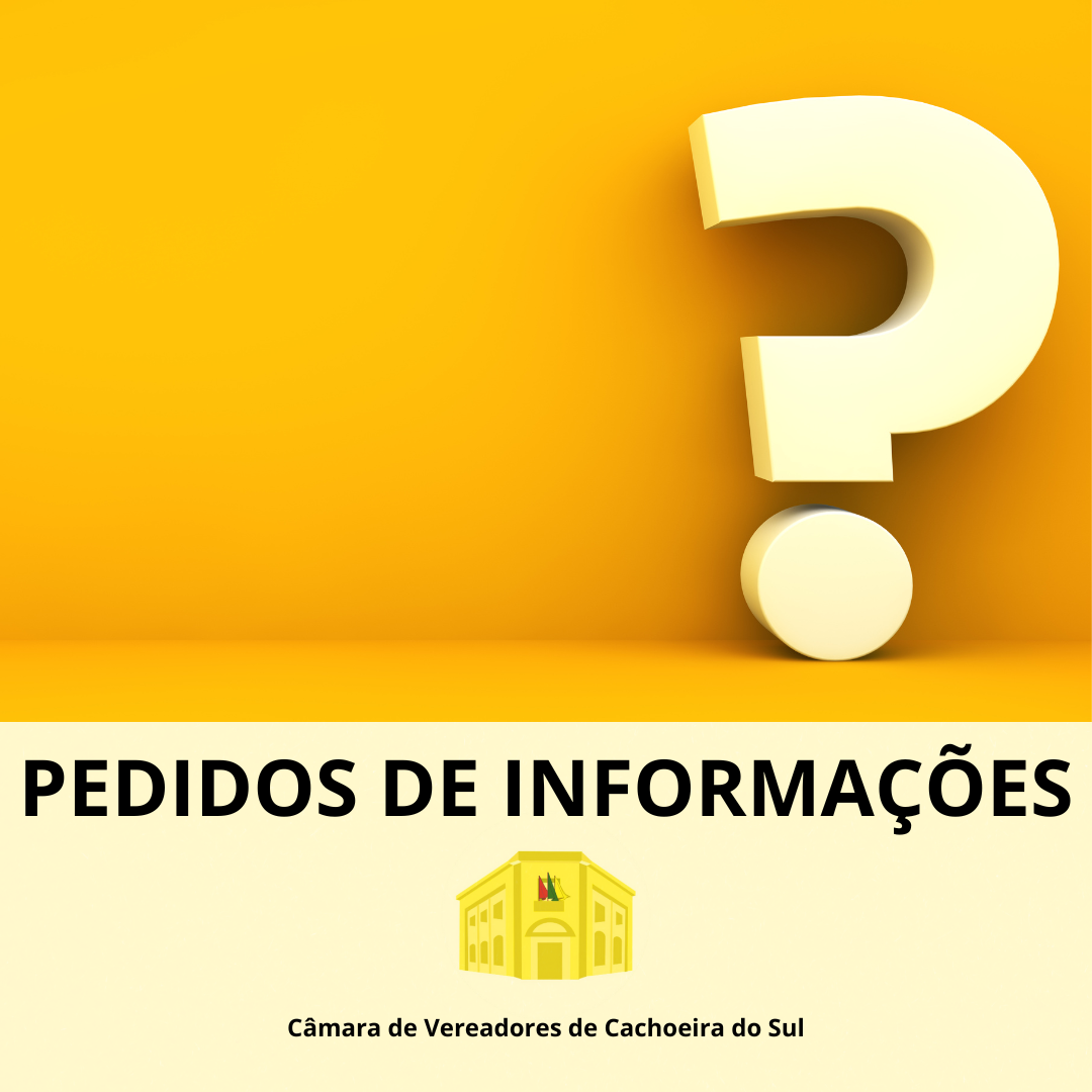 Veja os pedidos de informações feitos pelos vereadores