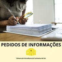 Veja os pedidos de informações feitos pelos vereadores   